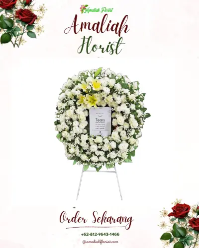 Krans Bunga Duka Cita di Masjid Jamik